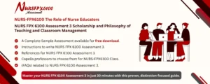 NURS FPX 6100 Assessment 3 Scholarship and Philosophy of Teaching and Classroom Management