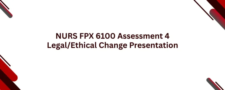 NURS FPX 6100 Assessment 4 Legal/Ethical Change Presentation