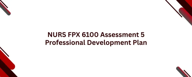 NURS FPX 6100 Assessment 5 Professional Development Plan